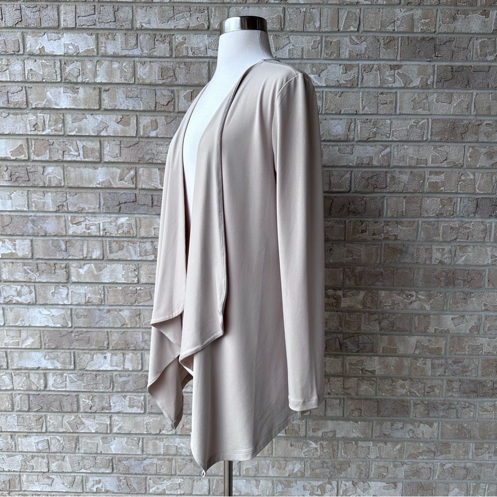Lbisse Tan Open Front Cardigan Size L 🌸